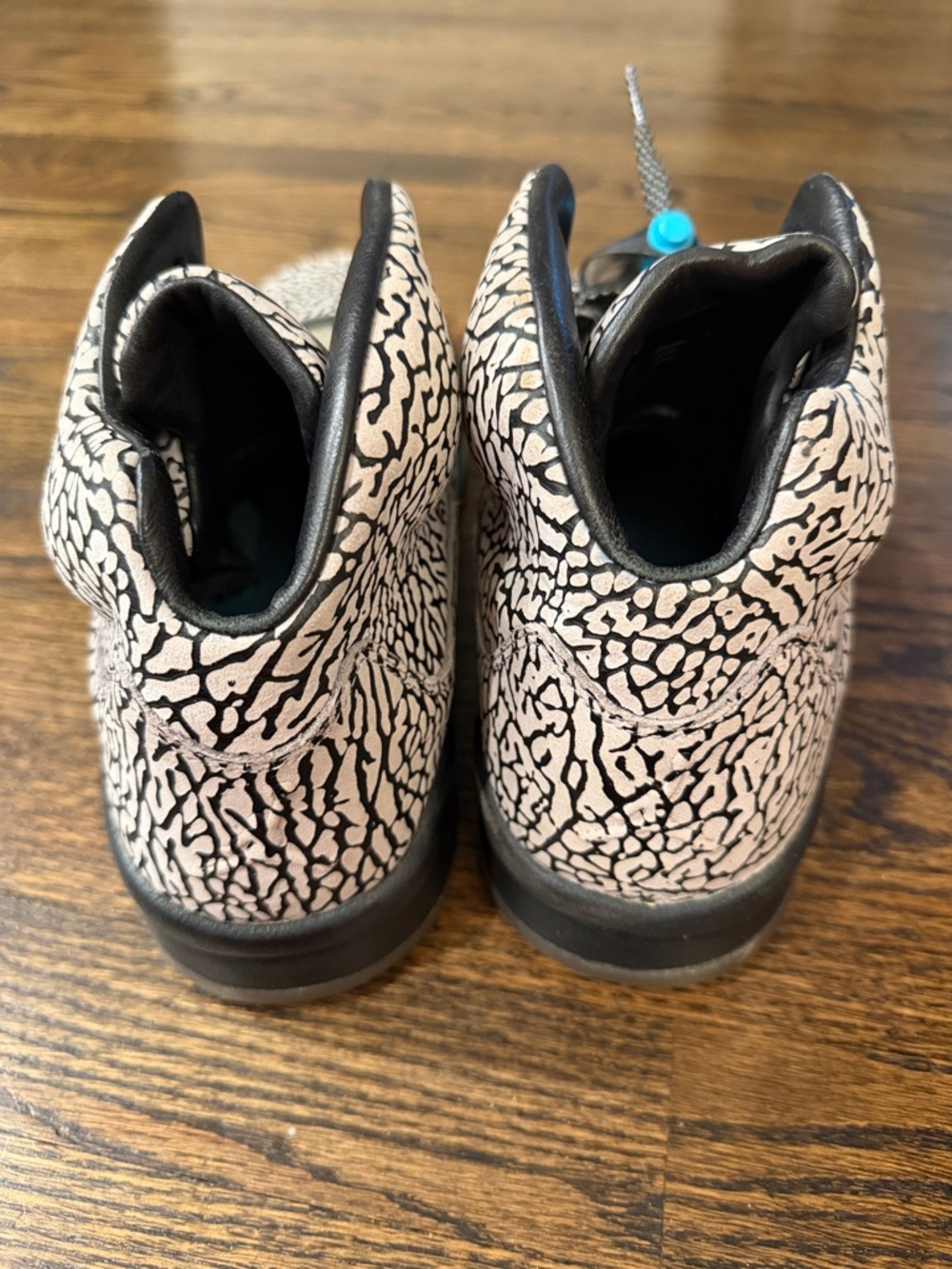 Nike Air Jordan 5 Retro "3Lab5" sneaker with Elephant Print Teal Jumpman 12 - Picture 2 of 8